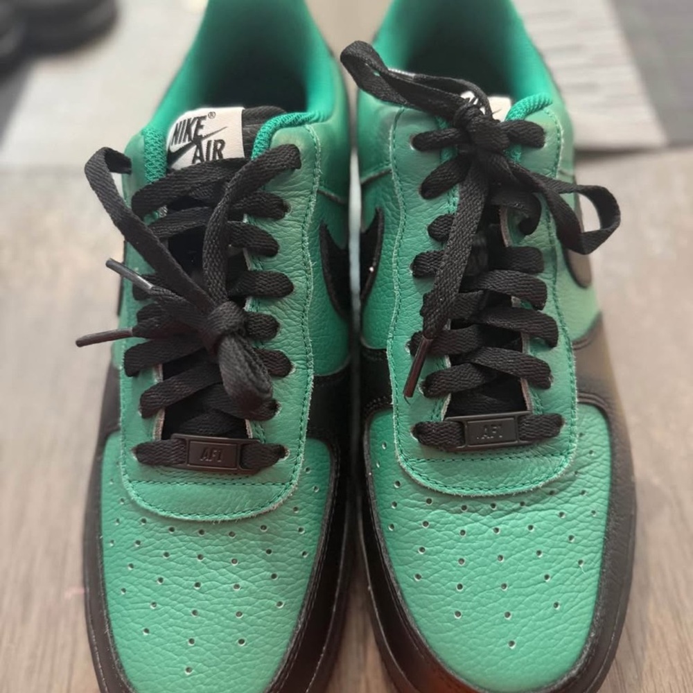 Nike Air Mint Green and Black Sneakers